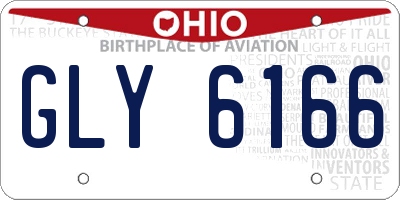 OH license plate GLY6166
