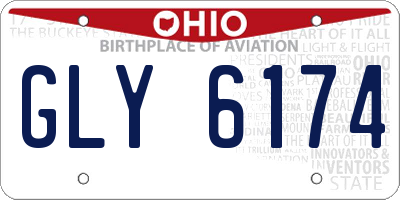 OH license plate GLY6174