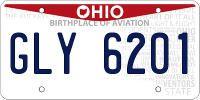 OH license plate GLY6201