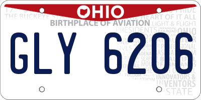 OH license plate GLY6206