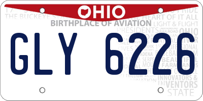 OH license plate GLY6226