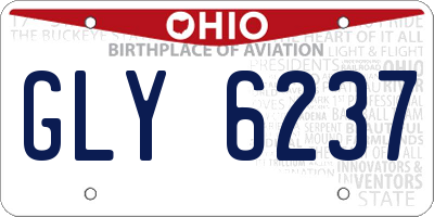 OH license plate GLY6237