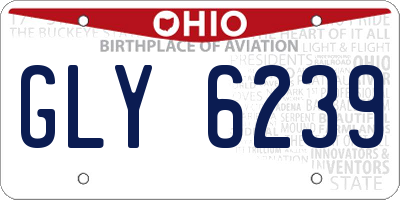 OH license plate GLY6239