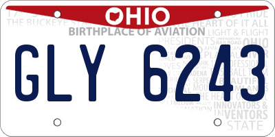 OH license plate GLY6243