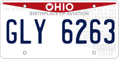 OH license plate GLY6263