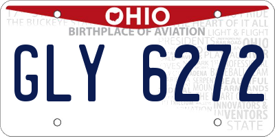 OH license plate GLY6272