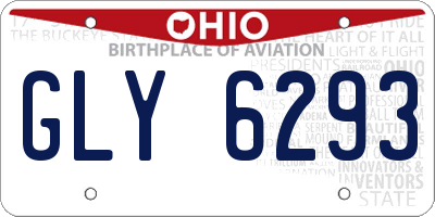 OH license plate GLY6293