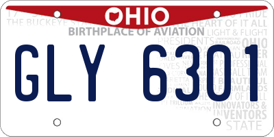 OH license plate GLY6301