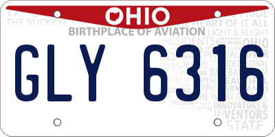 OH license plate GLY6316
