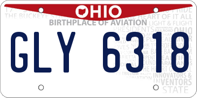 OH license plate GLY6318