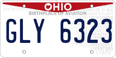 OH license plate GLY6323