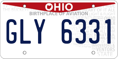 OH license plate GLY6331