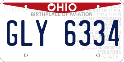 OH license plate GLY6334