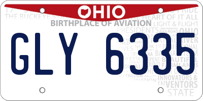 OH license plate GLY6335