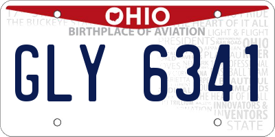 OH license plate GLY6341