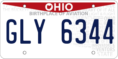 OH license plate GLY6344