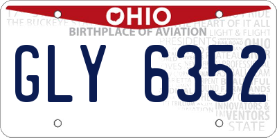 OH license plate GLY6352