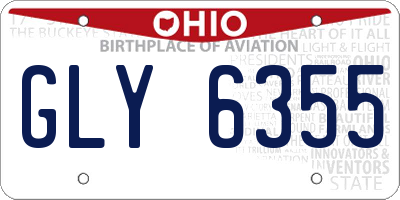 OH license plate GLY6355