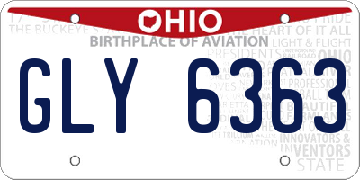 OH license plate GLY6363