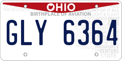 OH license plate GLY6364
