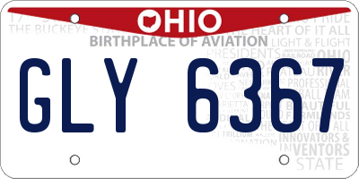 OH license plate GLY6367