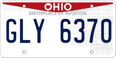OH license plate GLY6370