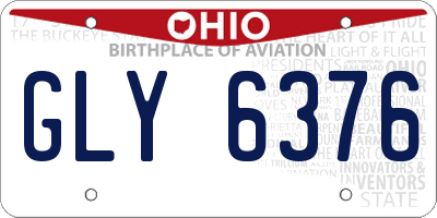 OH license plate GLY6376