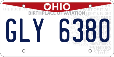 OH license plate GLY6380