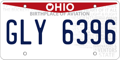 OH license plate GLY6396