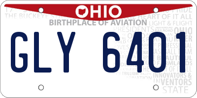 OH license plate GLY6401