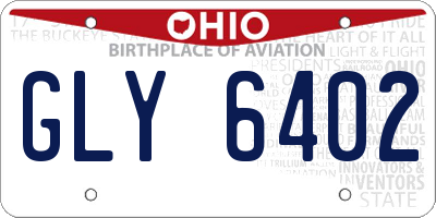 OH license plate GLY6402