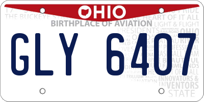 OH license plate GLY6407