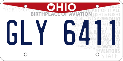 OH license plate GLY6411