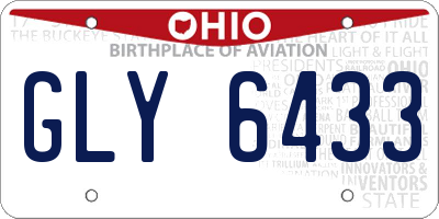 OH license plate GLY6433