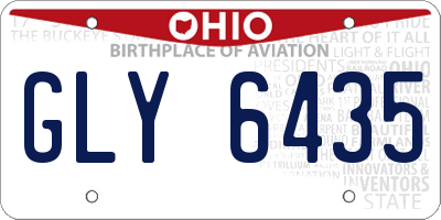 OH license plate GLY6435
