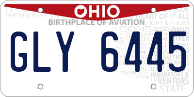 OH license plate GLY6445