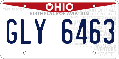 OH license plate GLY6463