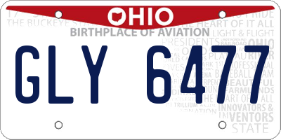 OH license plate GLY6477