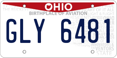 OH license plate GLY6481