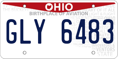 OH license plate GLY6483