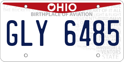 OH license plate GLY6485
