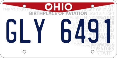 OH license plate GLY6491