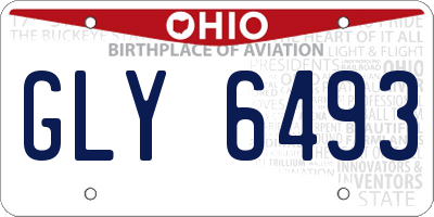 OH license plate GLY6493