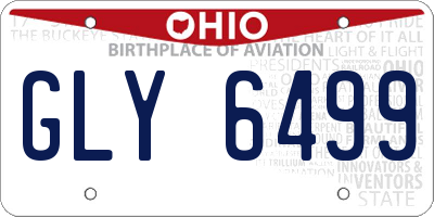 OH license plate GLY6499