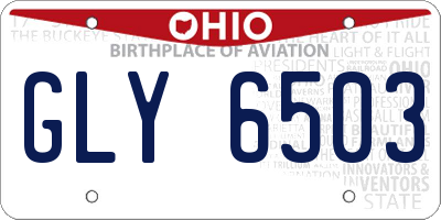 OH license plate GLY6503
