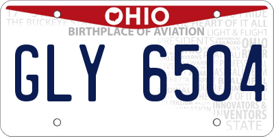 OH license plate GLY6504