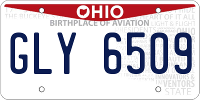 OH license plate GLY6509