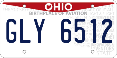 OH license plate GLY6512
