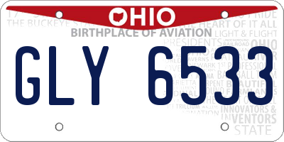 OH license plate GLY6533