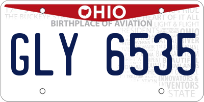 OH license plate GLY6535
